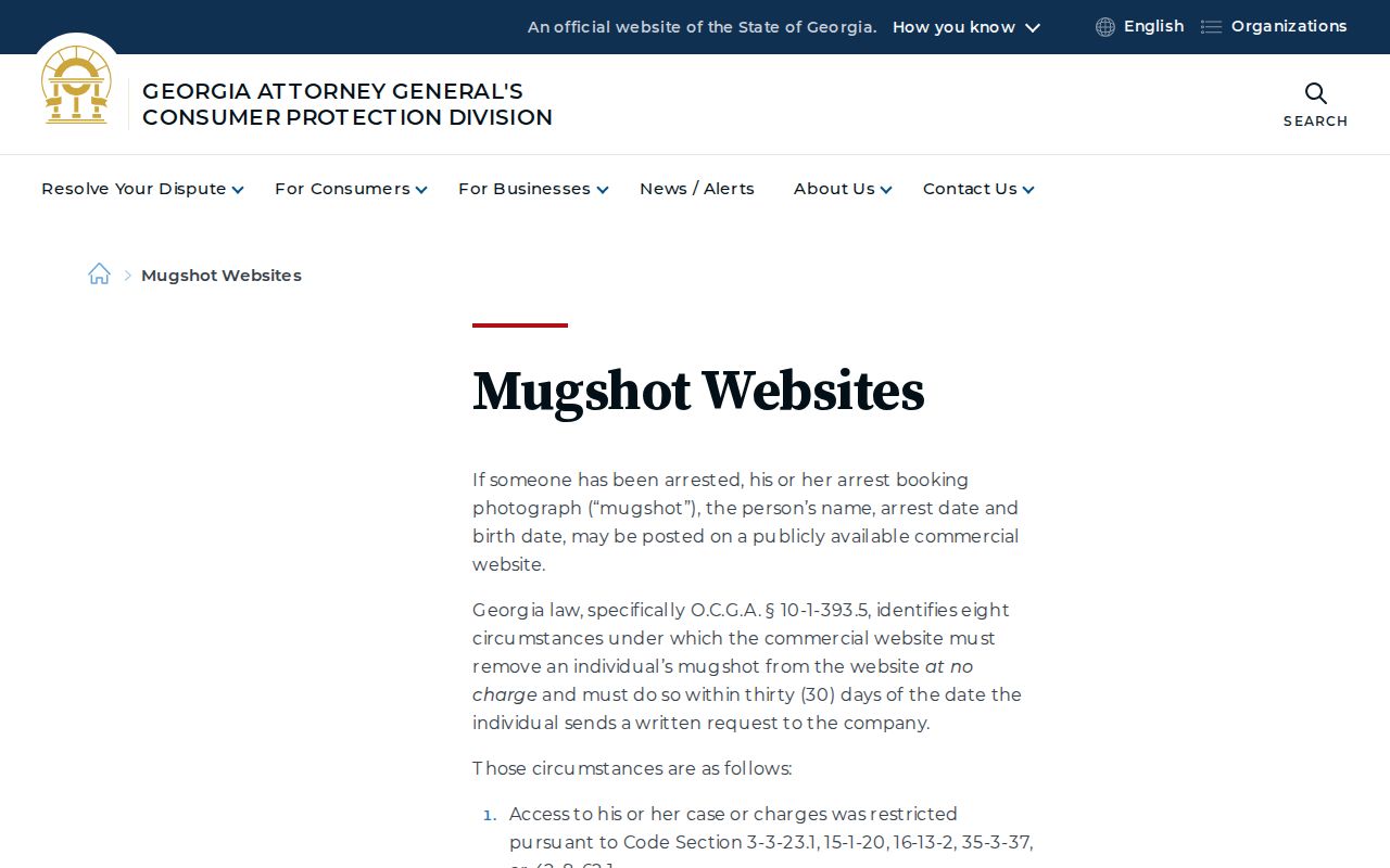 Stewart County Georgia mugshot law and public-record guidance